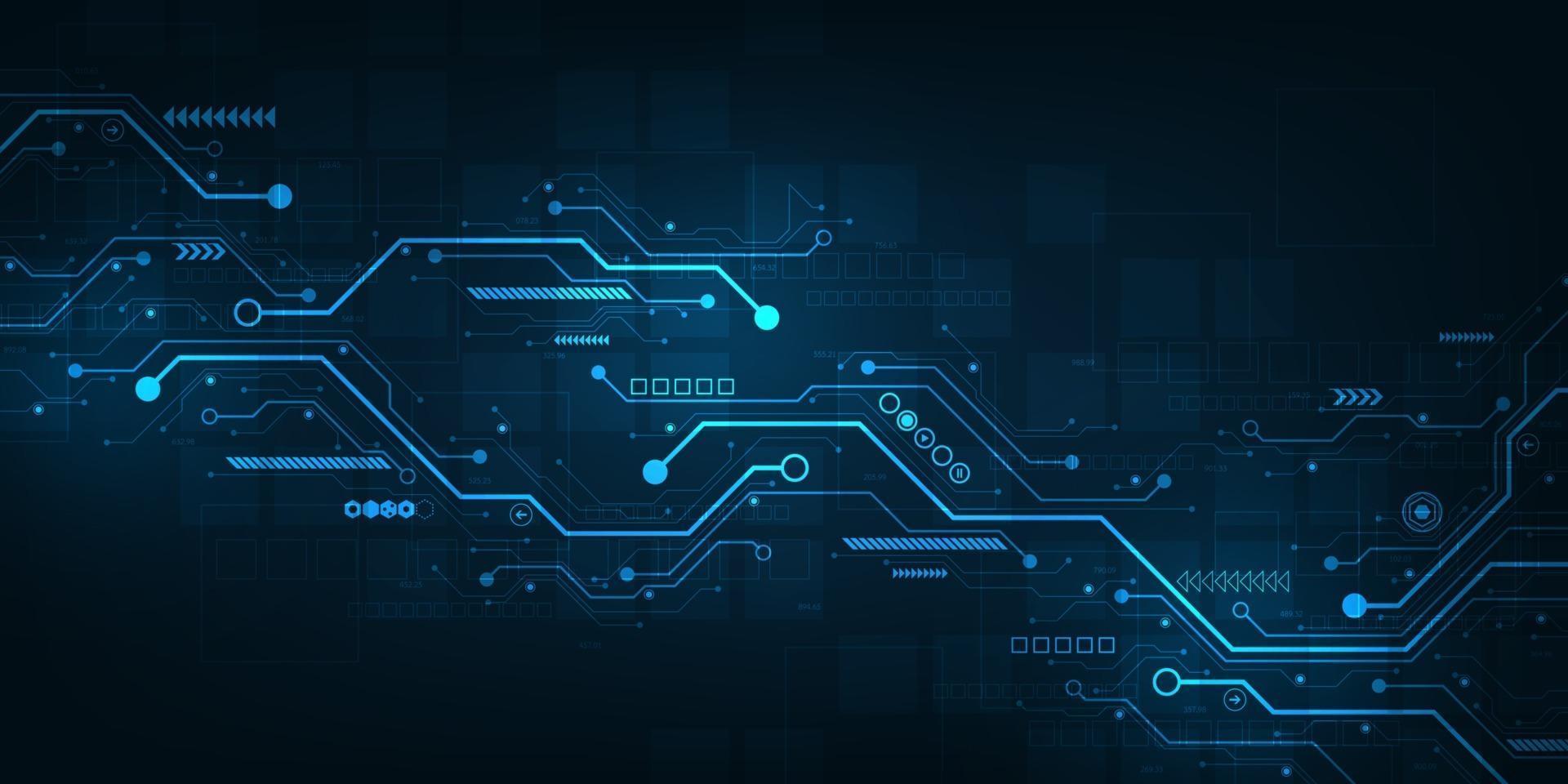 Design in the concept of electronic circuit boards. vector