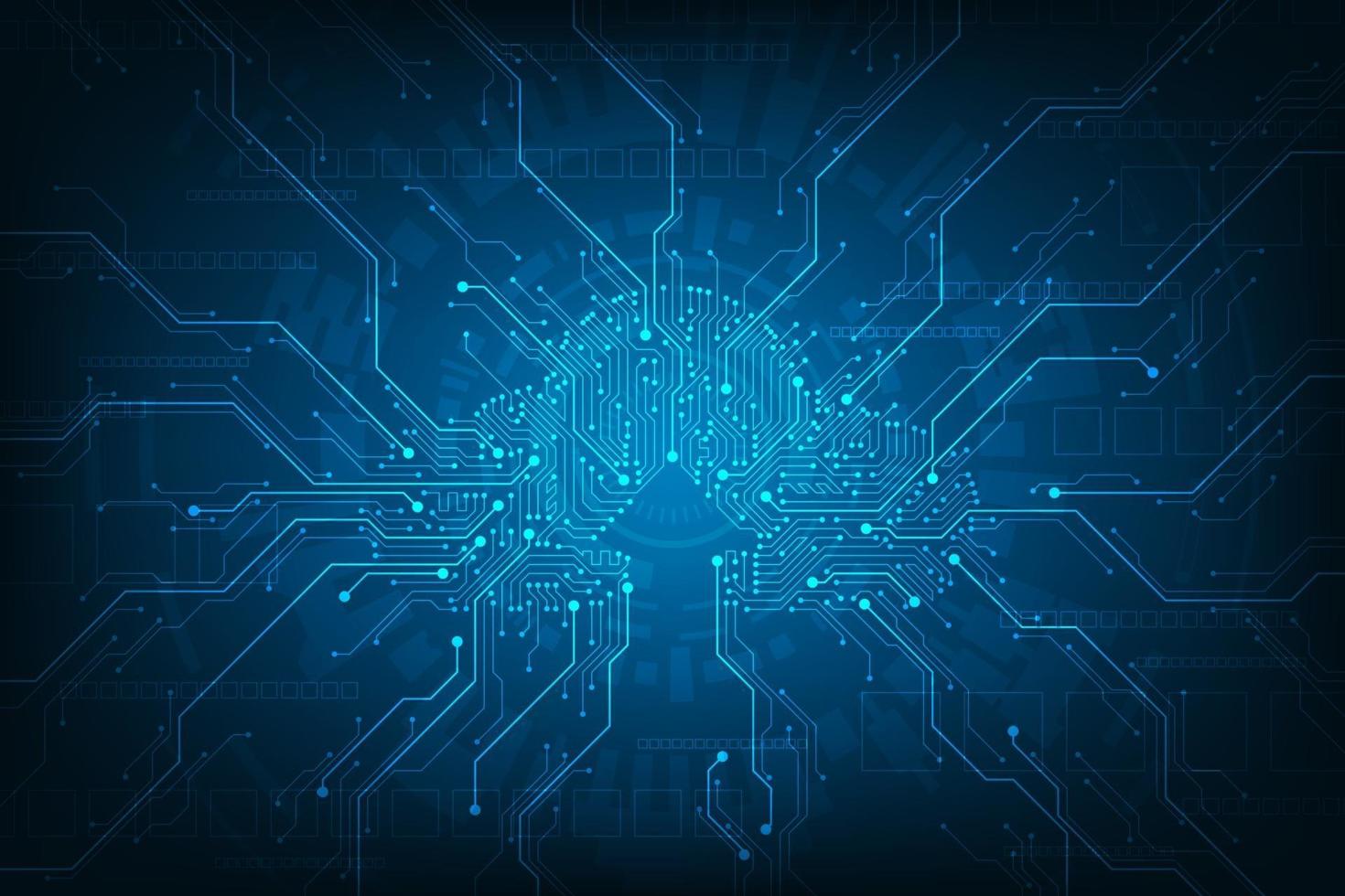 Circuit designed in the form of clouds. vector