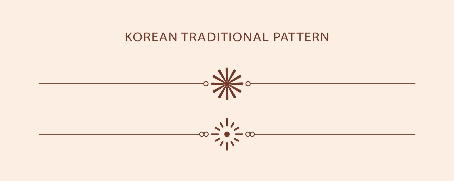 Korean traditional line pattern vector