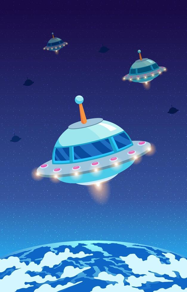 Alien Space Ship vector