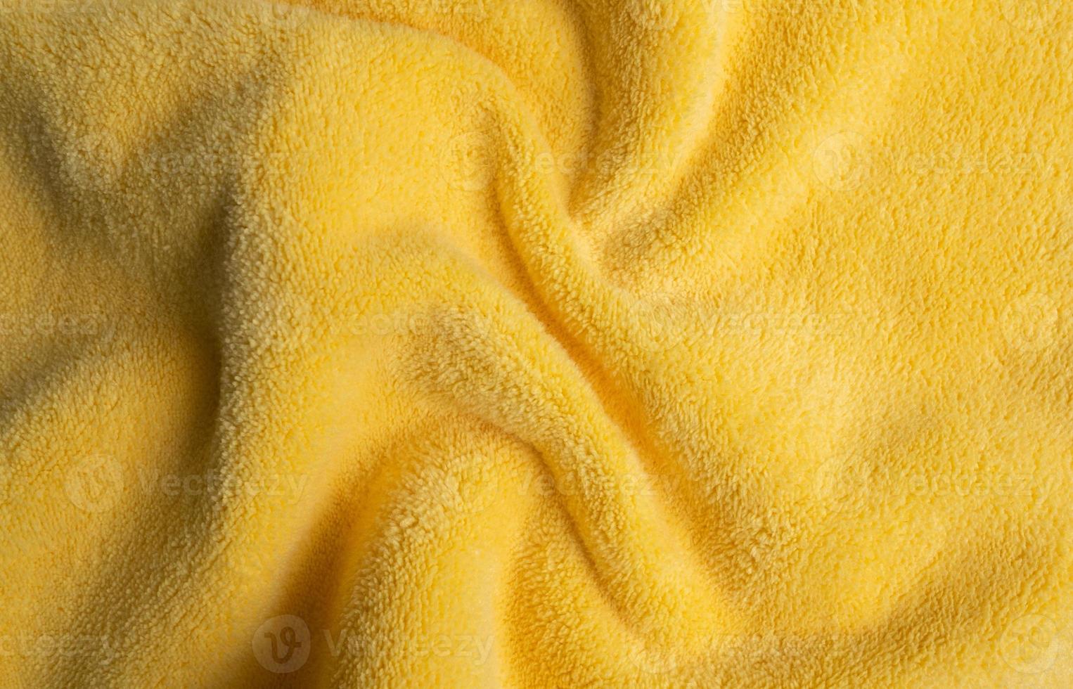 Yellow fabric texture background, abstract, closeup texture of cloth photo