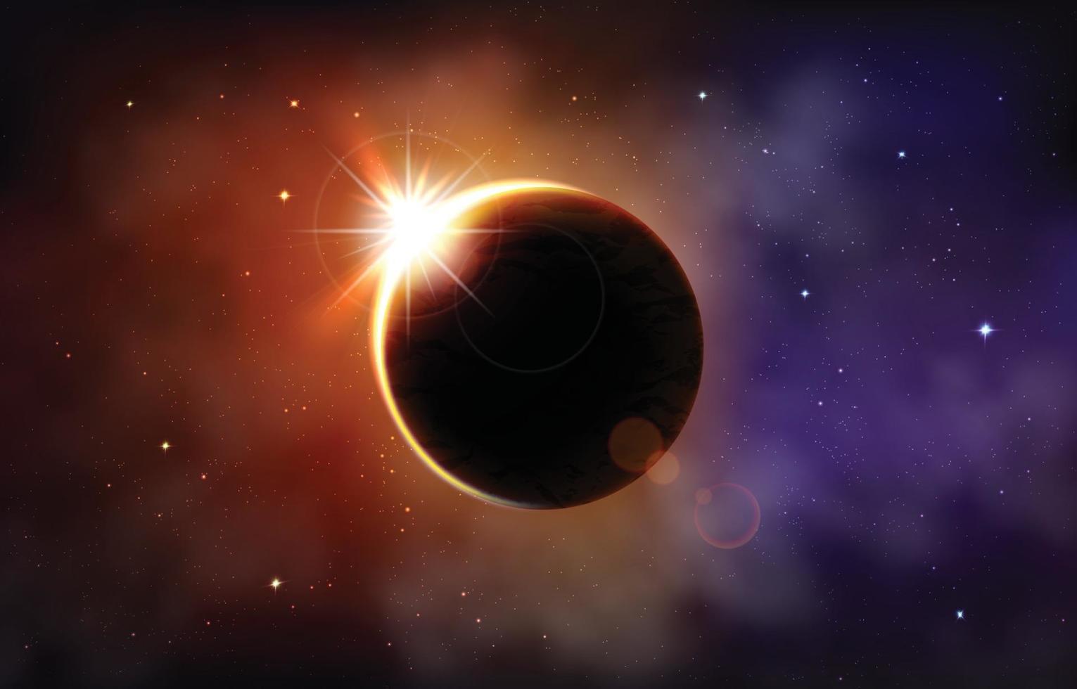 Solar Eclipse Concept vector