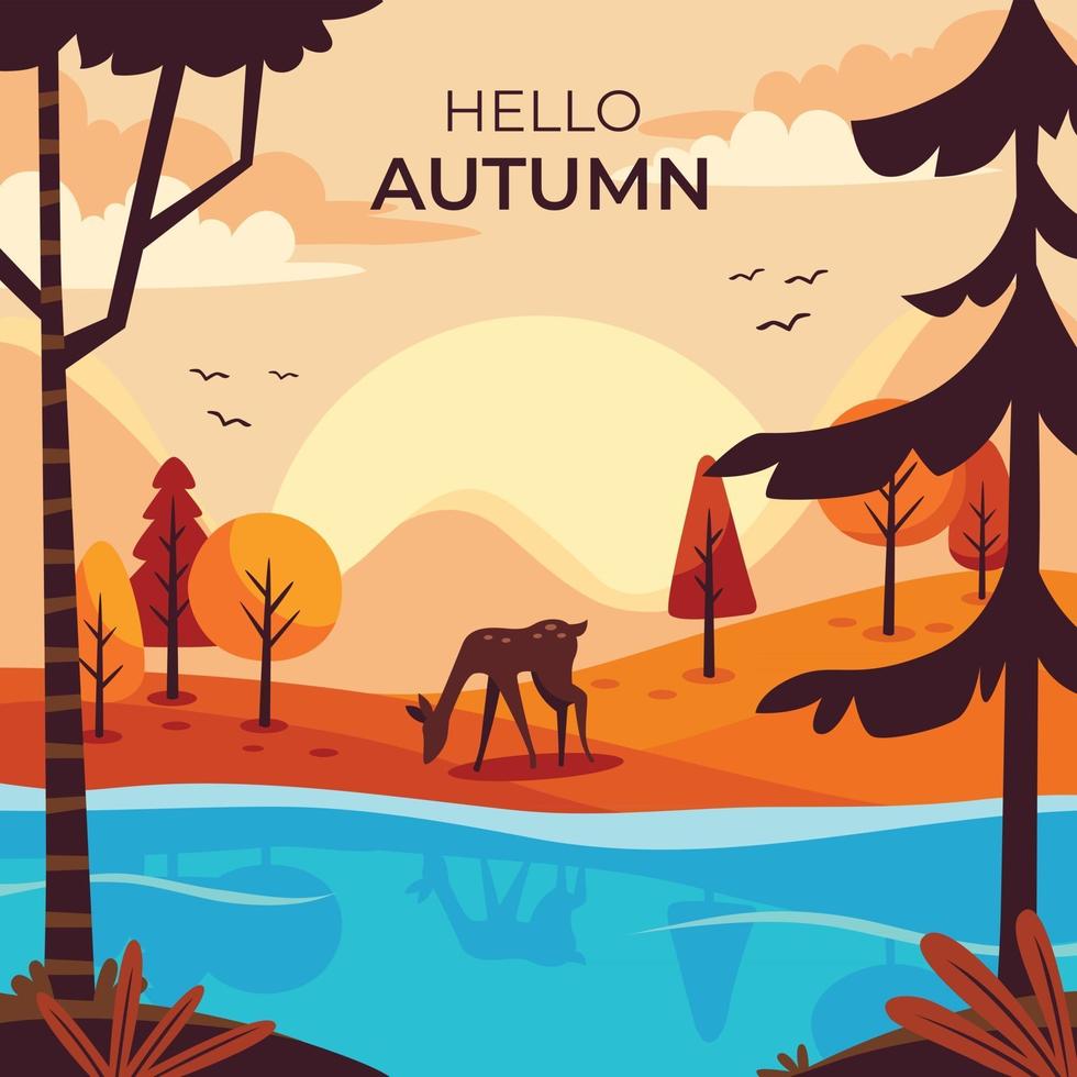 Autumn in the Forest vector