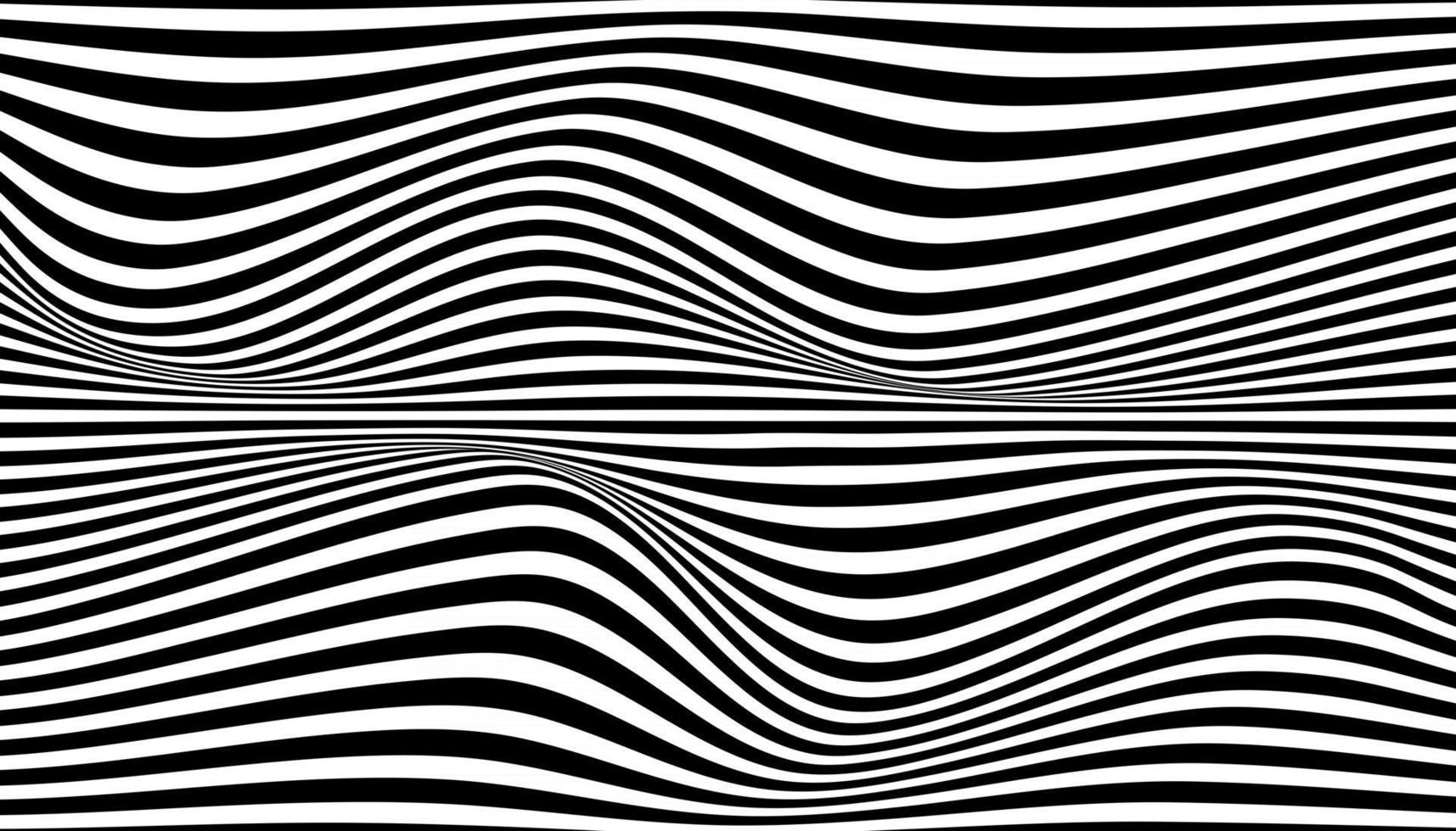 Black and white optical illusion background vector
