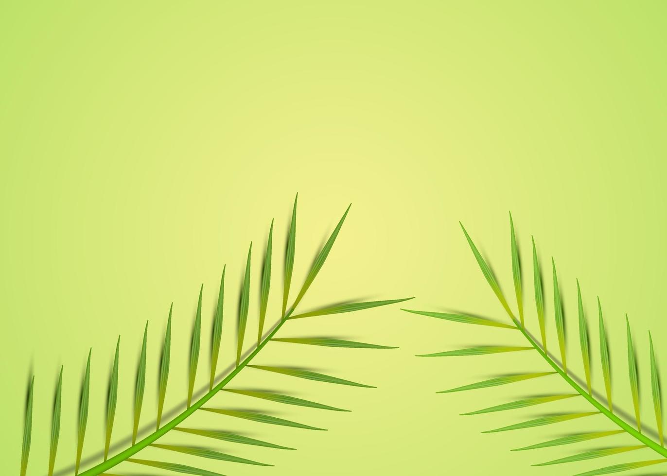 Tropical leaves minimal background vector