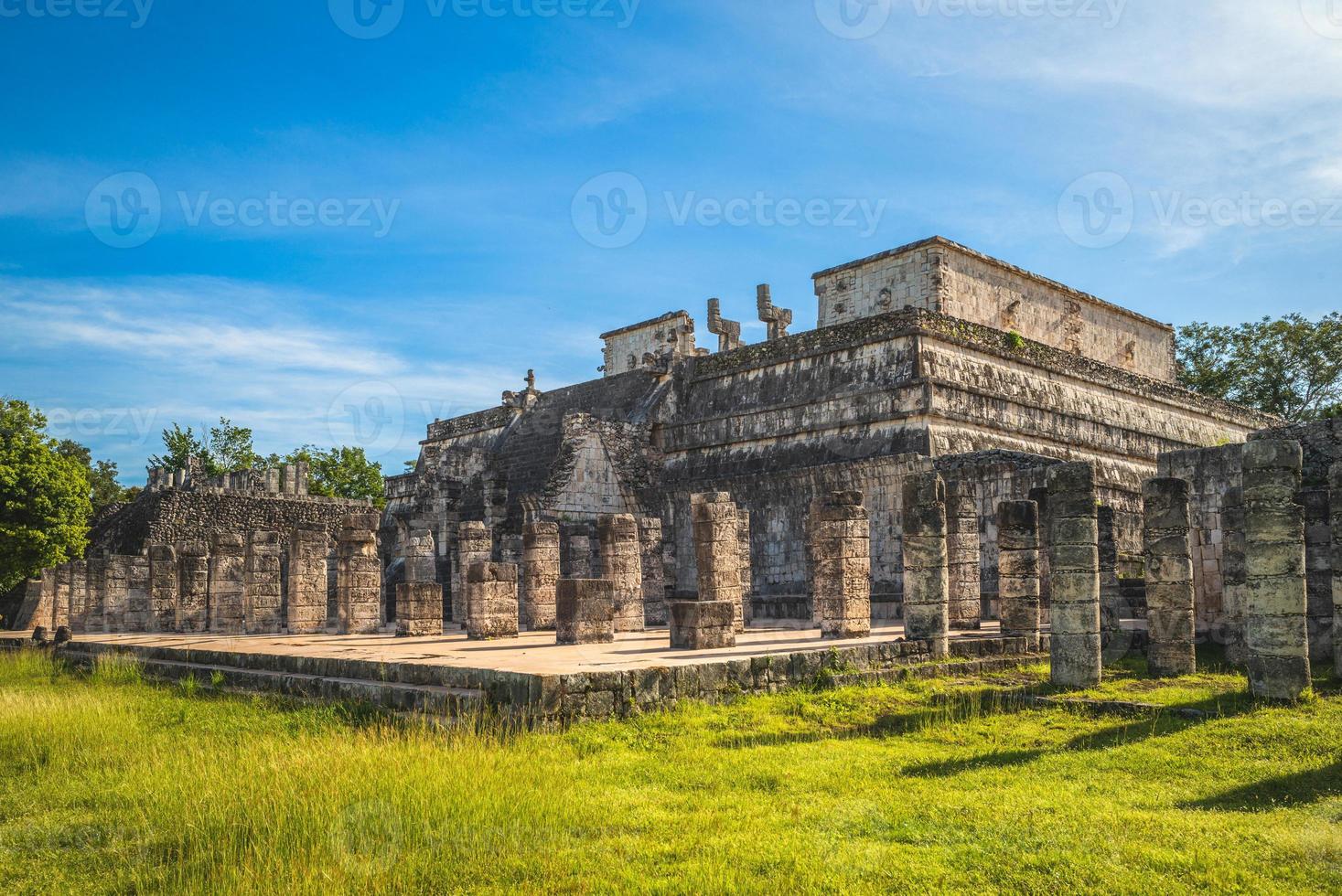 Temple of a Thousand Warriors at Chichen Itza in Mexico photo