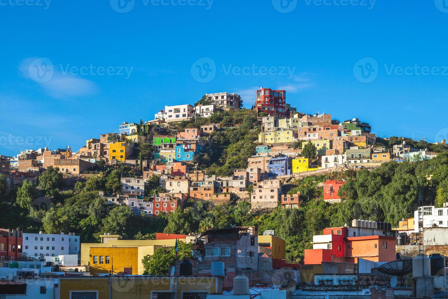 paisaje de la ciudad de guanajuato en méxico foto