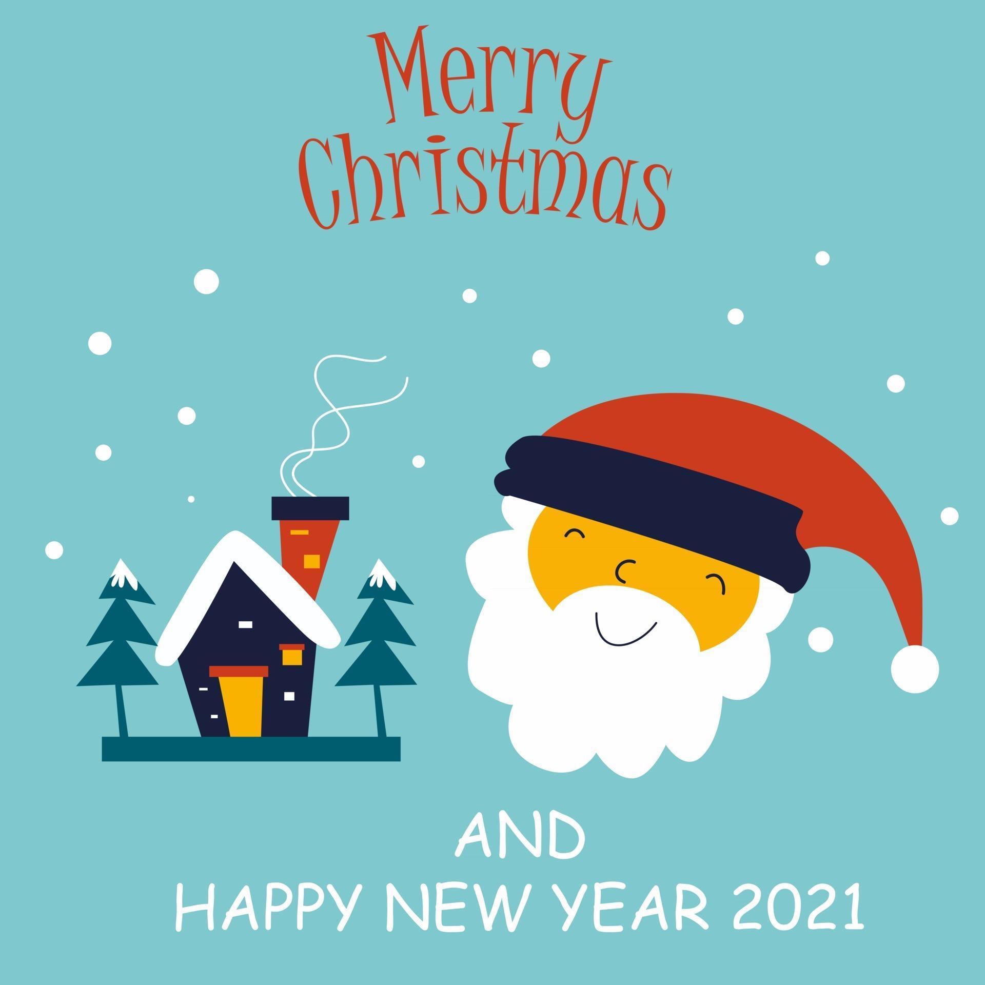 Merry Christmas and Happy New Years 2021 Celebration Vector Template Design Illustration 2743682