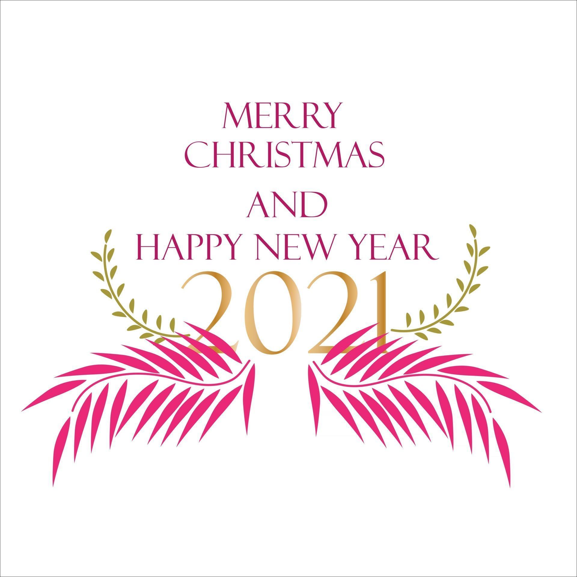 Merry Christmas and Happy New Years 2021 Celebration Vector Template Design Illustration 2743702