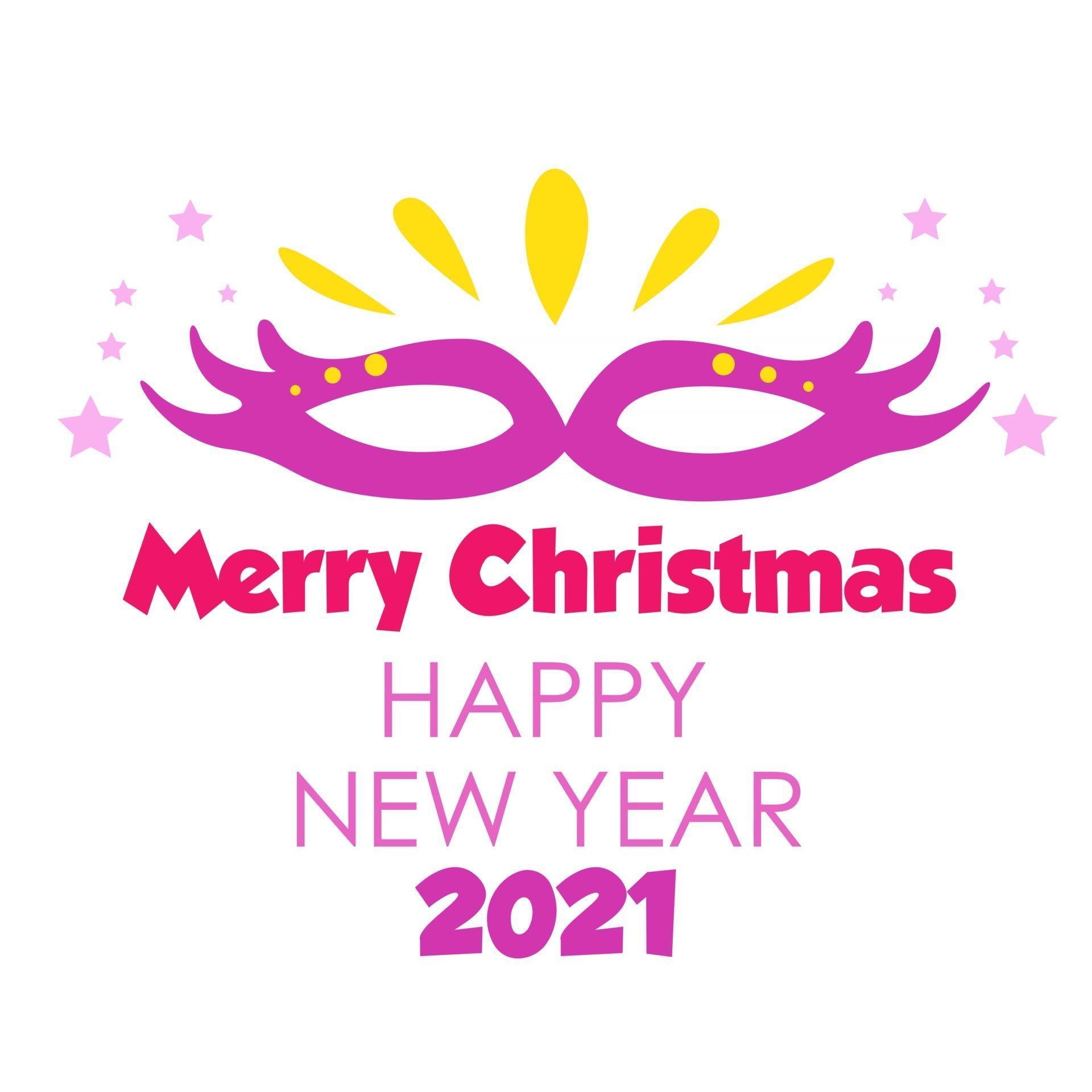 Merry Christmas and Happy New Years 2021 Celebration Vector Template Design Illustration 2743714