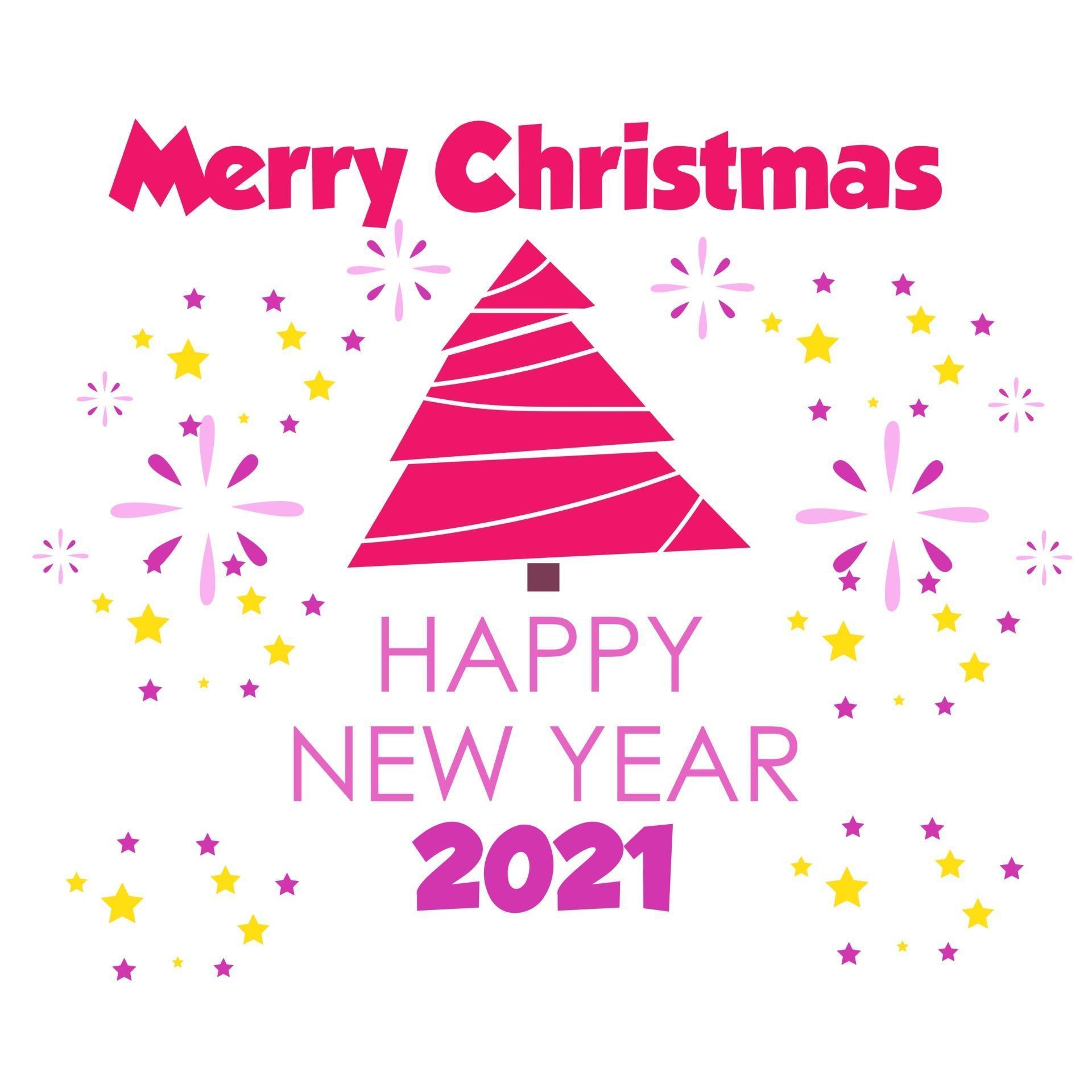 Merry christmas and happy new year 2021 (graphic) by svg.in.design · creative fabrica Merry Christmas and Happy New Years 2021 Celebration Vector Template Design Illustration 2743731