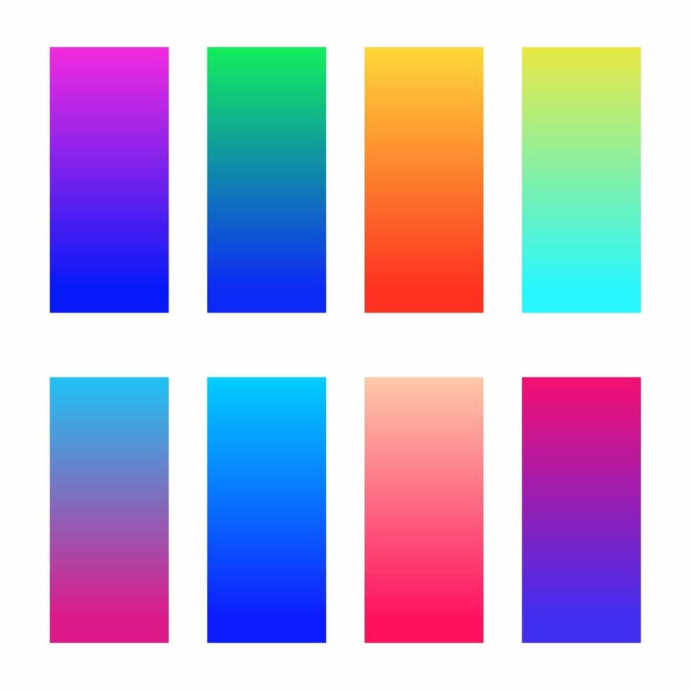 Trendy Beautiful Gradient Color Palettes vector