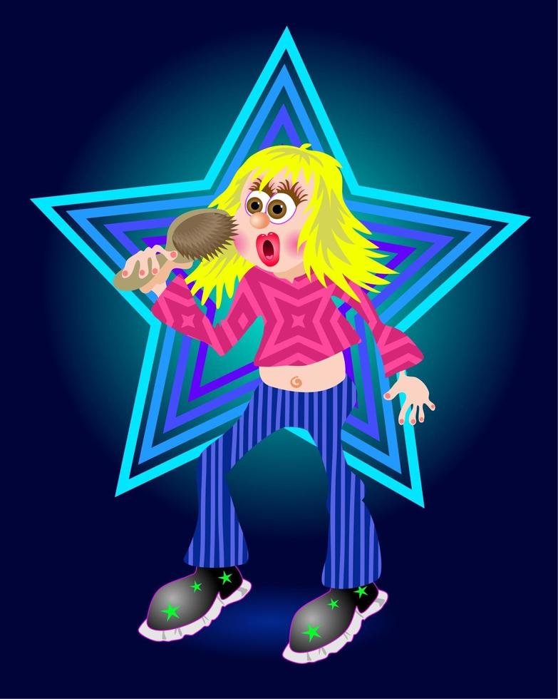 Teenage Wannabe Pop Star vector