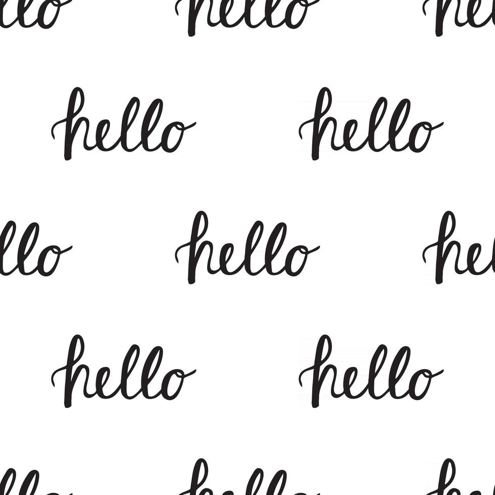 Seamless pattern with Handwritten calligraphy vector