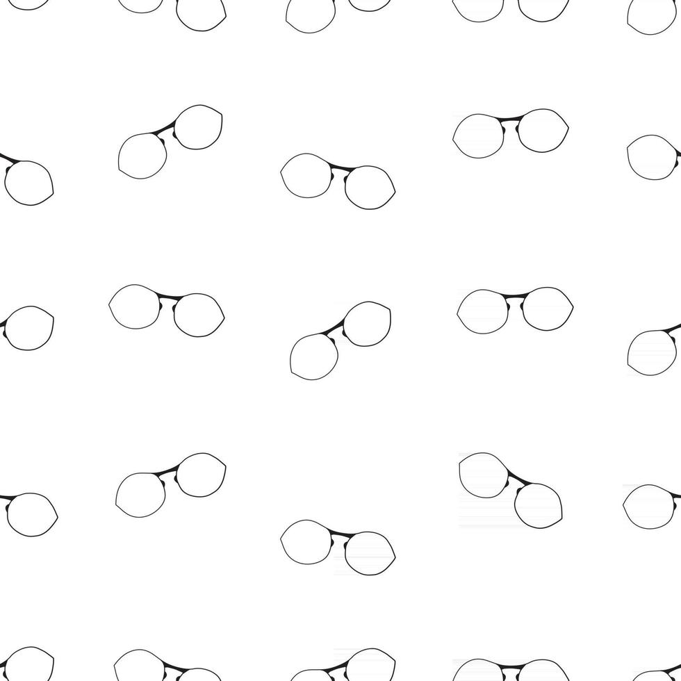 Seamless pattern with hand drawn glasses vector