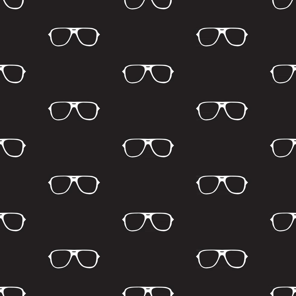 Seamless pattern with hand drawn glasses vector