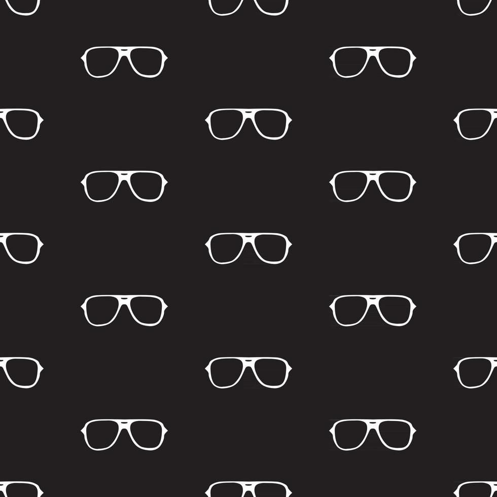 Seamless pattern with hand drawn glasses vector