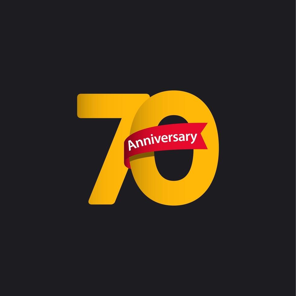 70 Years Anniversary Vector Template Design Illustration