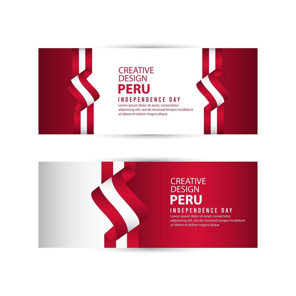 Peru Independent Day Poster Creative Design Illustration Vector Template