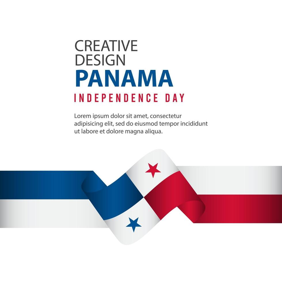 plantilla de vector de ilustración de diseño creativo de cartel del día independiente de panamá