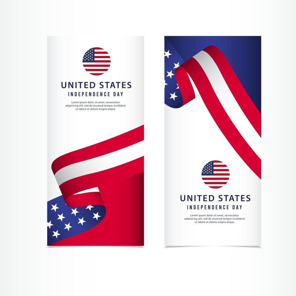 Plantilla de vector de día de la independencia de Estados Unidos. diseño para banner, publicidad, tarjetas de felicitación o impresión. diseño celebración de la felicidad.