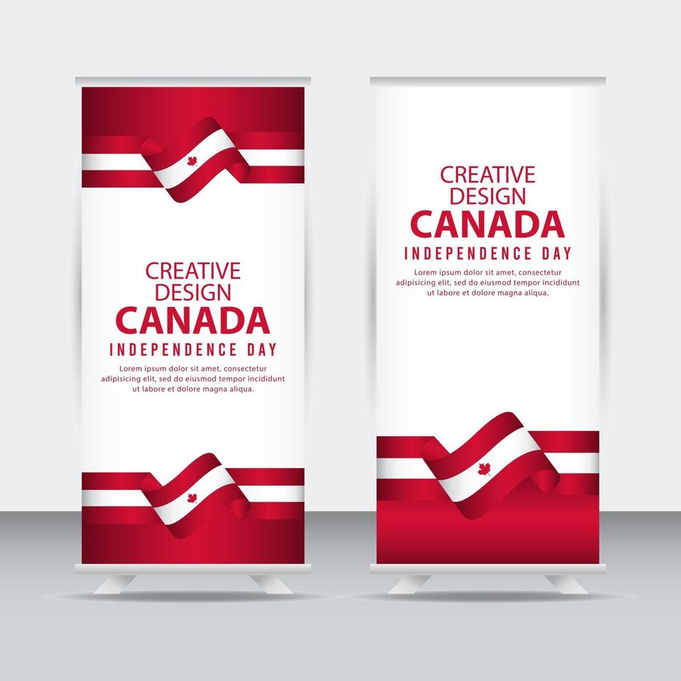 plantilla de vector de ilustración de diseño creativo de cartel de día independiente de canadá