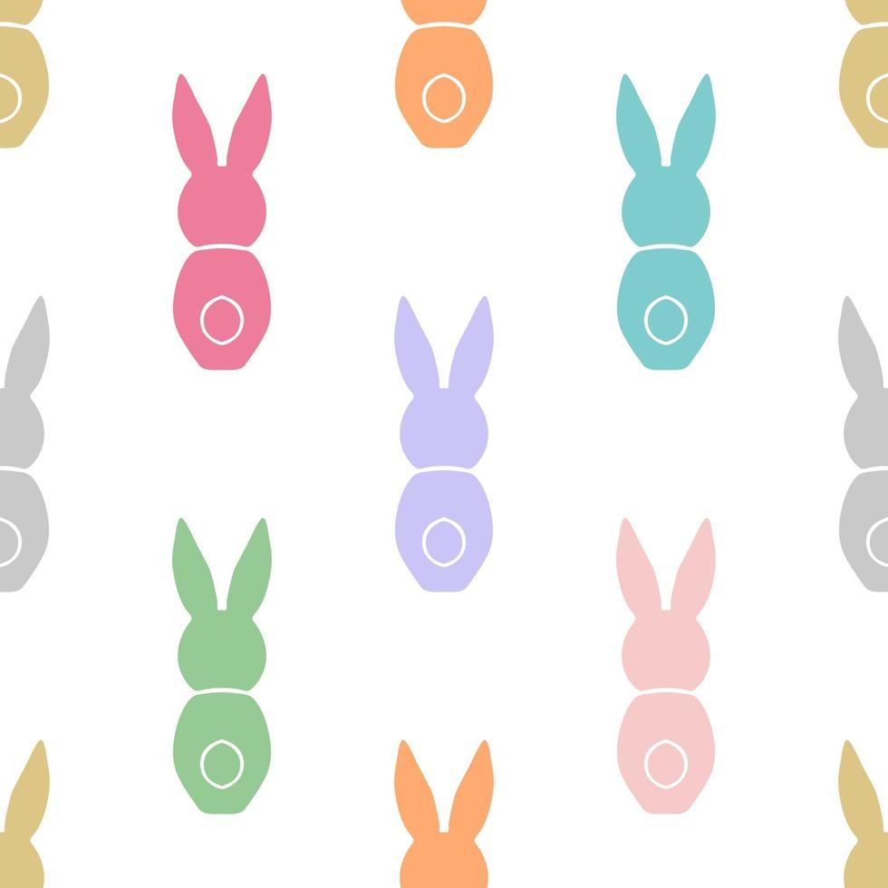 Seamless pattern Easter greeting with bunnies vector