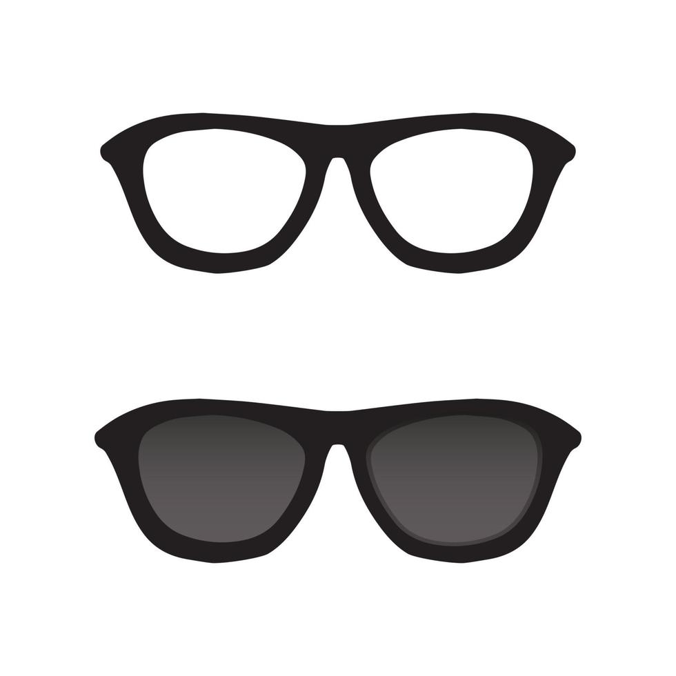 conjunto de contorno de gafas dibujadas a mano. vector