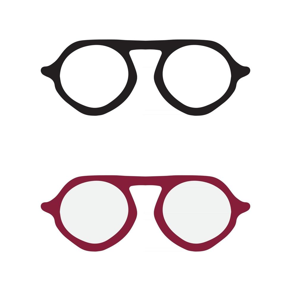 Hand drawn glasses outline set. vector
