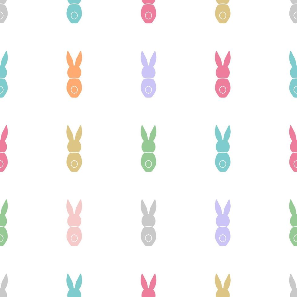 Seamless pattern Easter greeting with bunnies vector