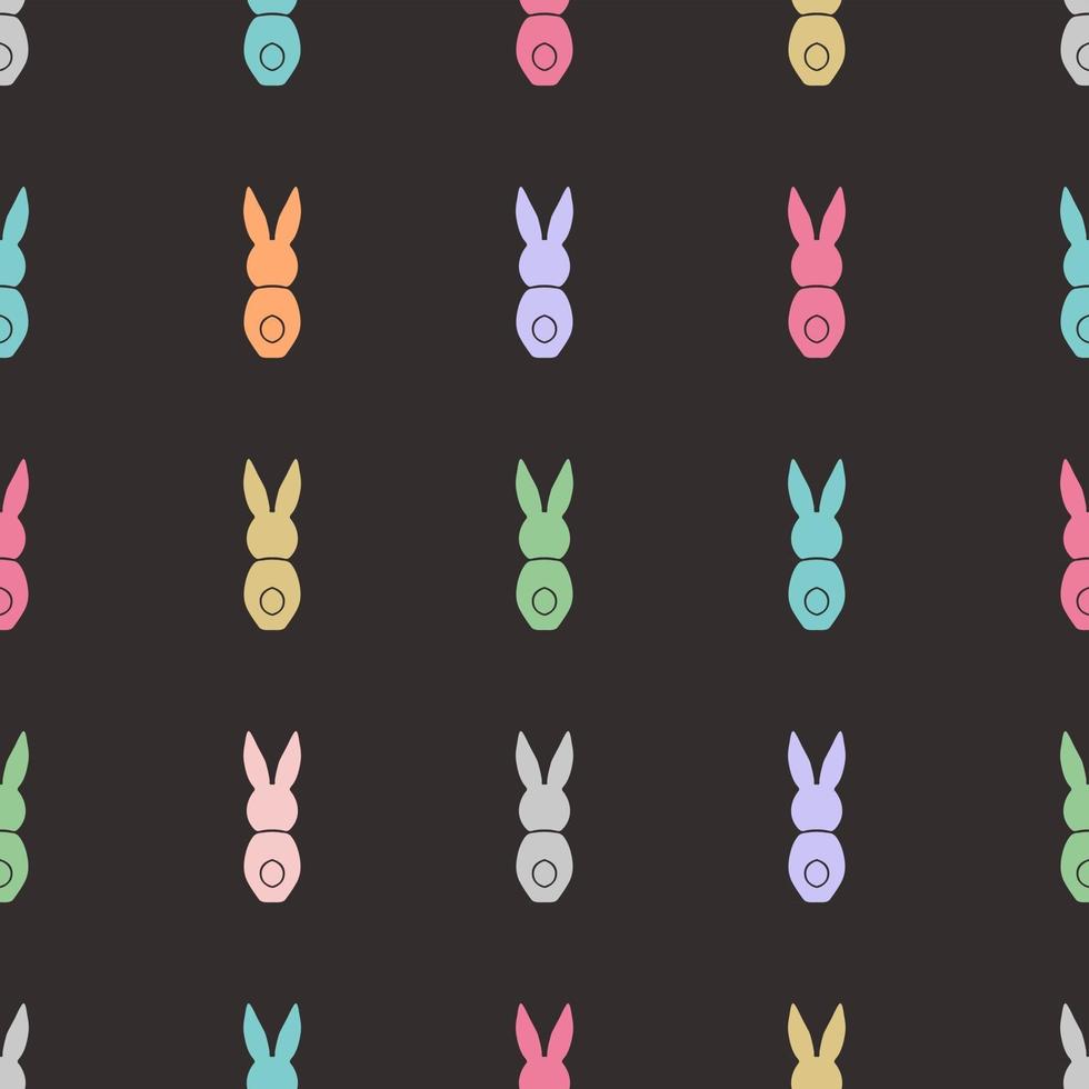 Seamless pattern Easter greeting with bunnies vector