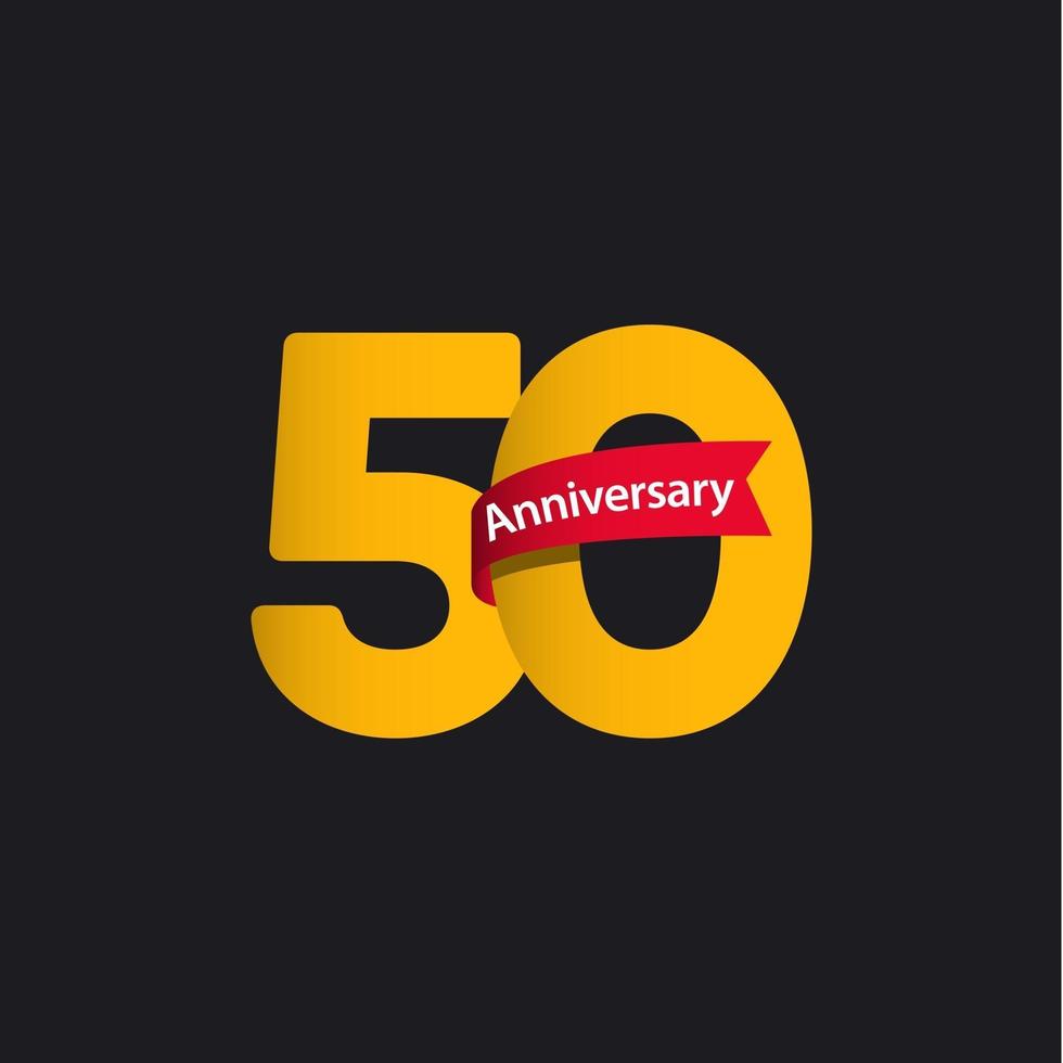 50 Year Anniversary Celebration Vector Template Design Illustration