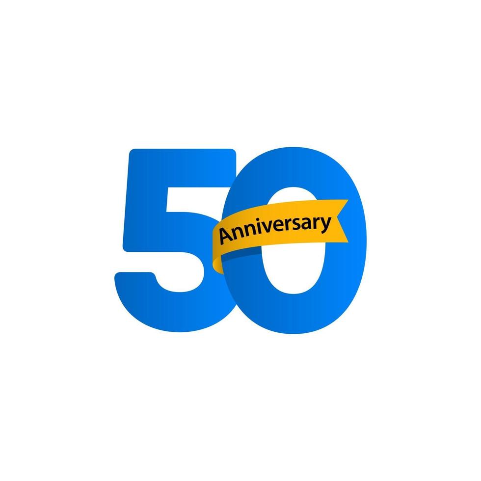 50 Year Anniversary Celebration Vector Template Design Illustration