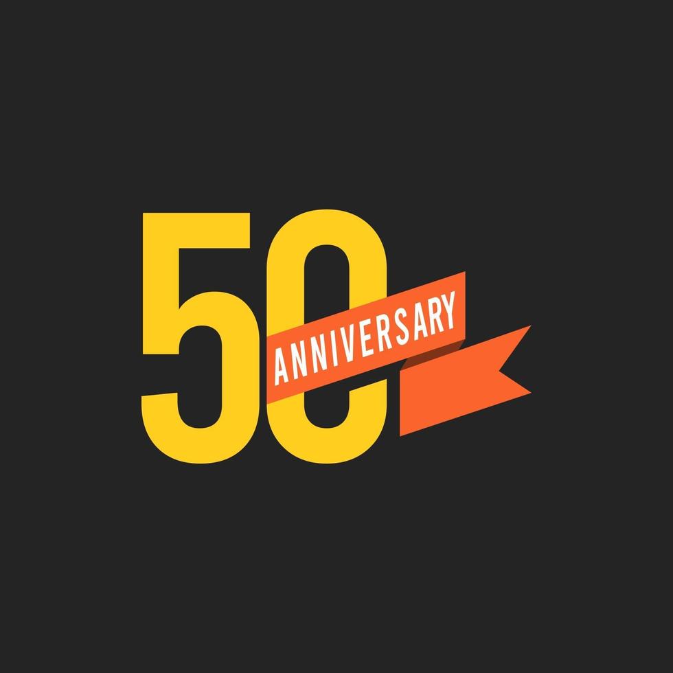 Ilustración de diseño de plantilla de vector de celebración de aniversario de 50 años