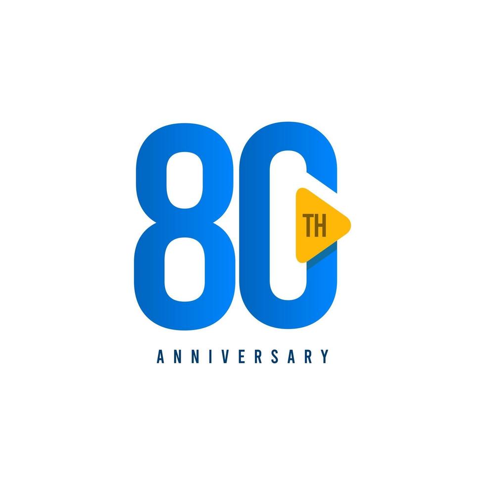 80 Years Anniversary Vector Template Design Illustration