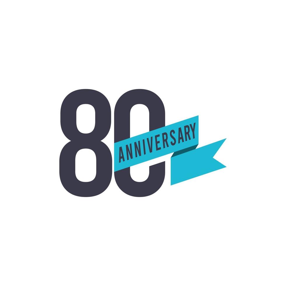 80 Years Anniversary Vector Template Design Illustration