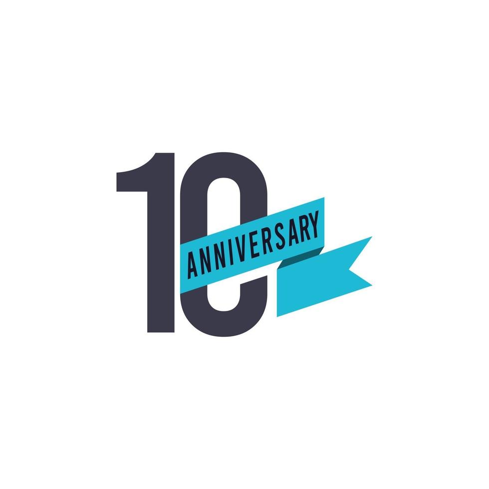 10 Years Anniversary Celebration Vector Template Design Illustration