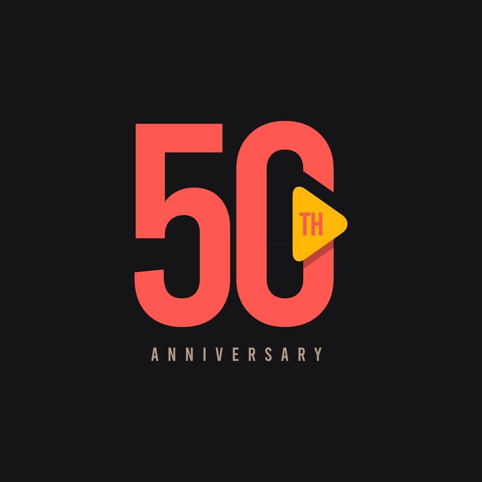 50 Year Anniversary Celebration Vector Template Design Illustration