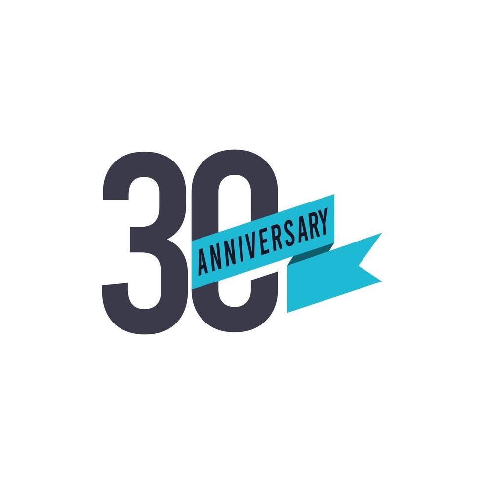 30 Year Anniversary Celebration Vector Template Design Illustration