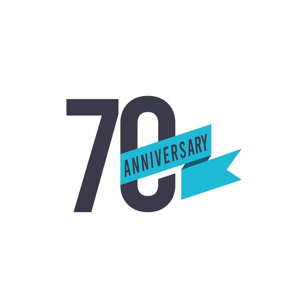 70 Years Anniversary Vector Template Design Illustration