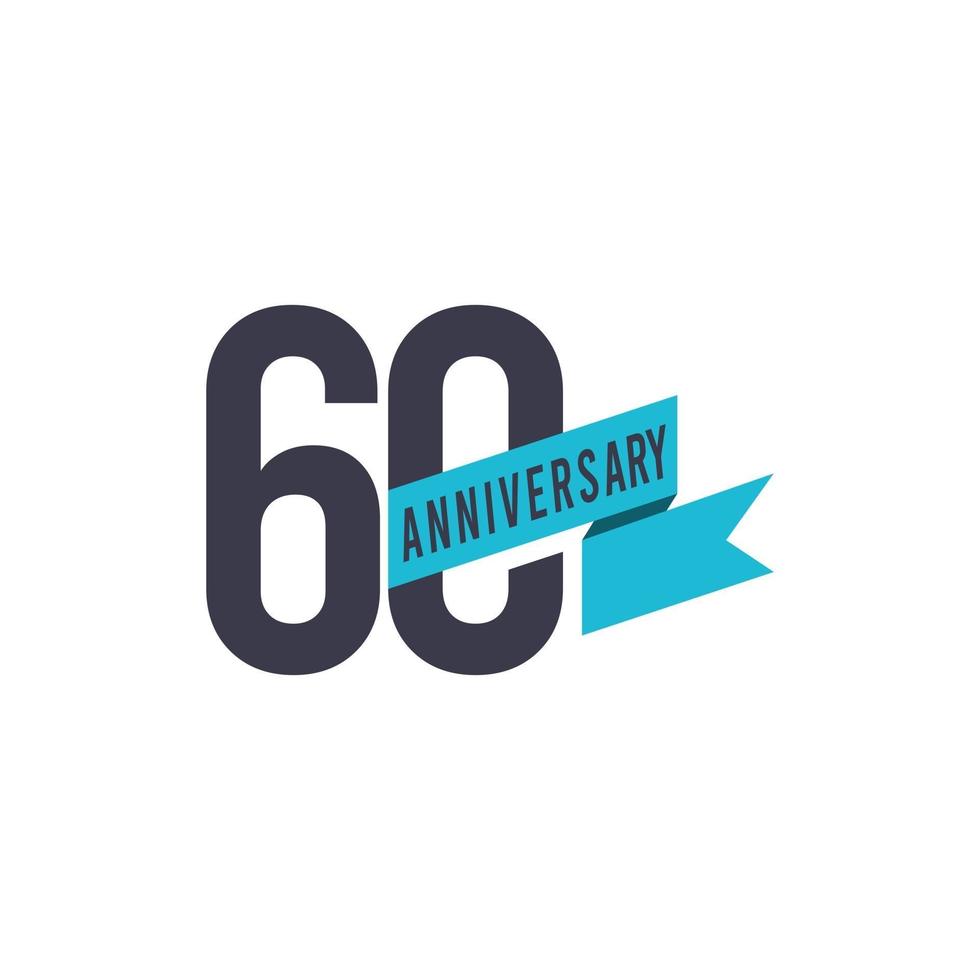 60 Years Anniversary Vector Template Design Illustration