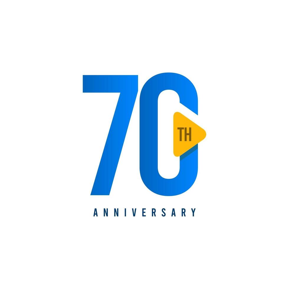 70 Years Anniversary Vector Template Design Illustration