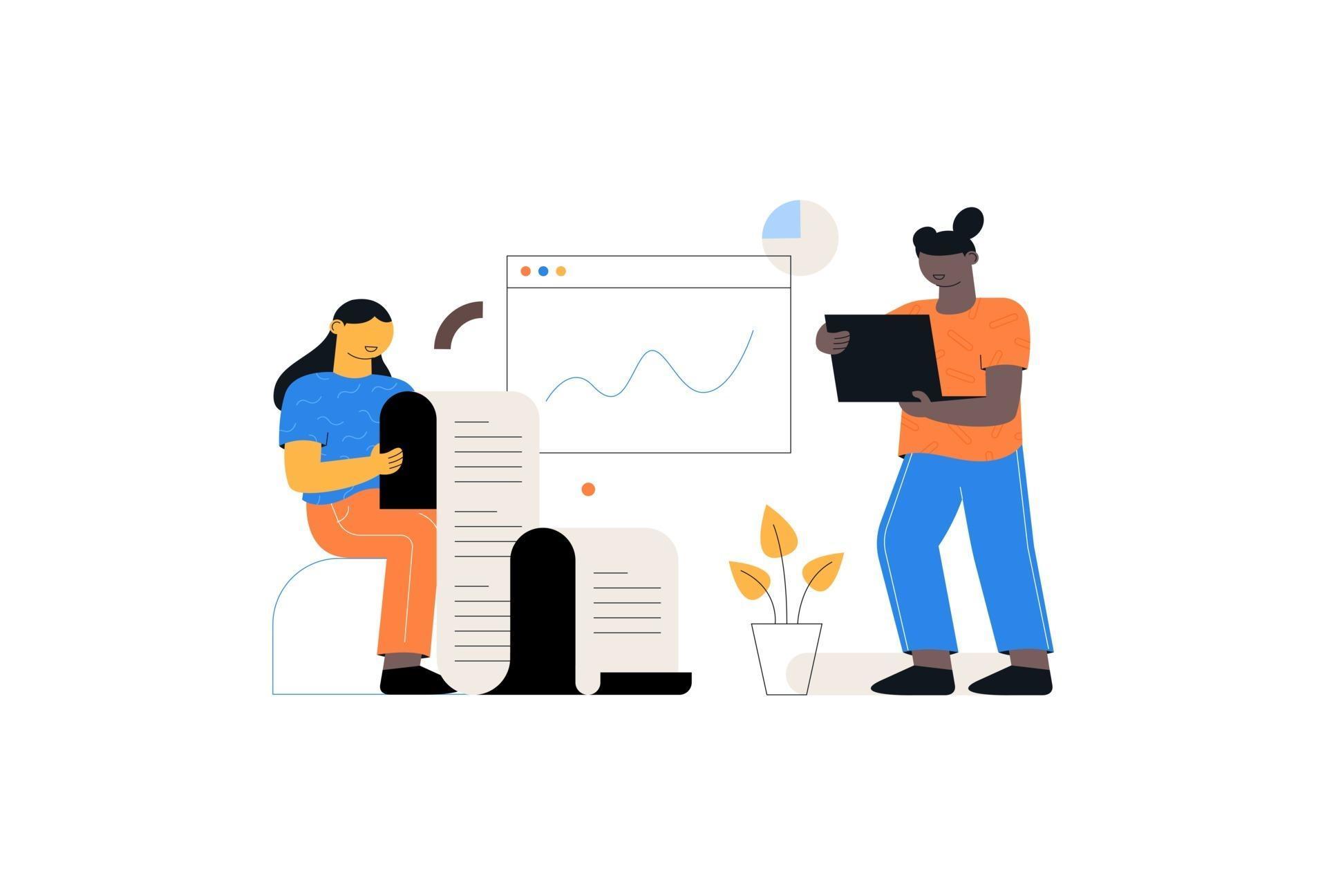 Progress Report Vector Illustration 2744866 Vector Art at Vecteezy