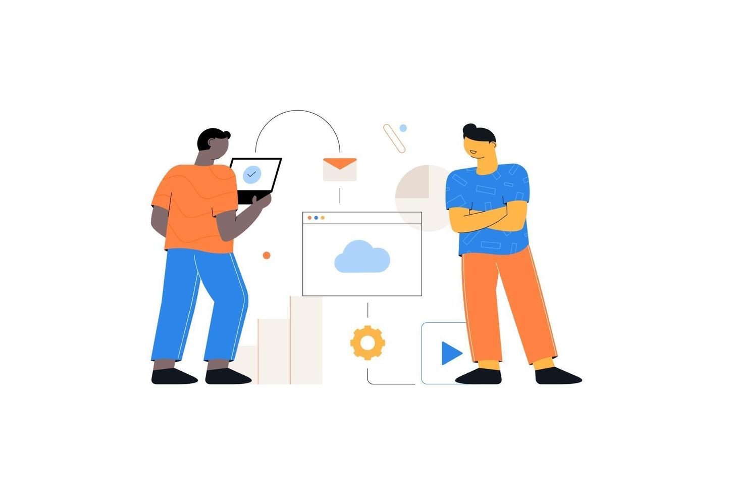 Service Automation Vector Illustration