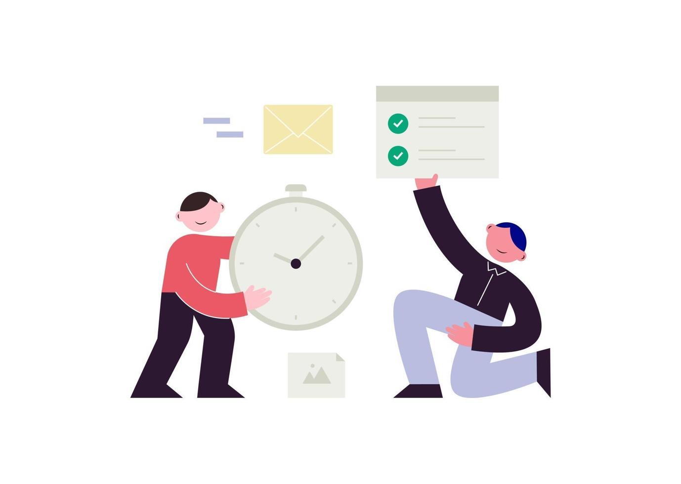 Real Time Schedule Vector Illustration