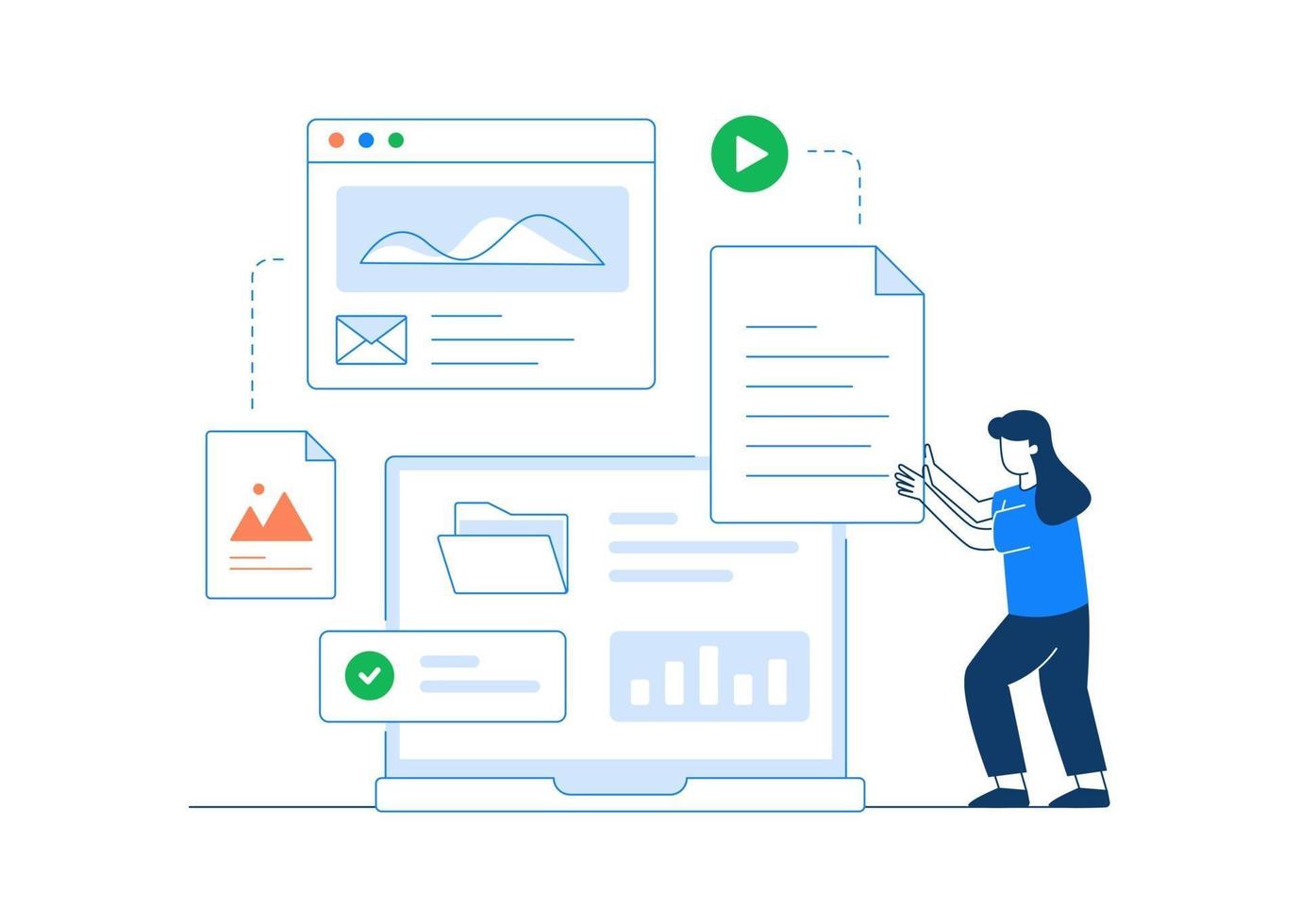 Service Management Vector Illustration