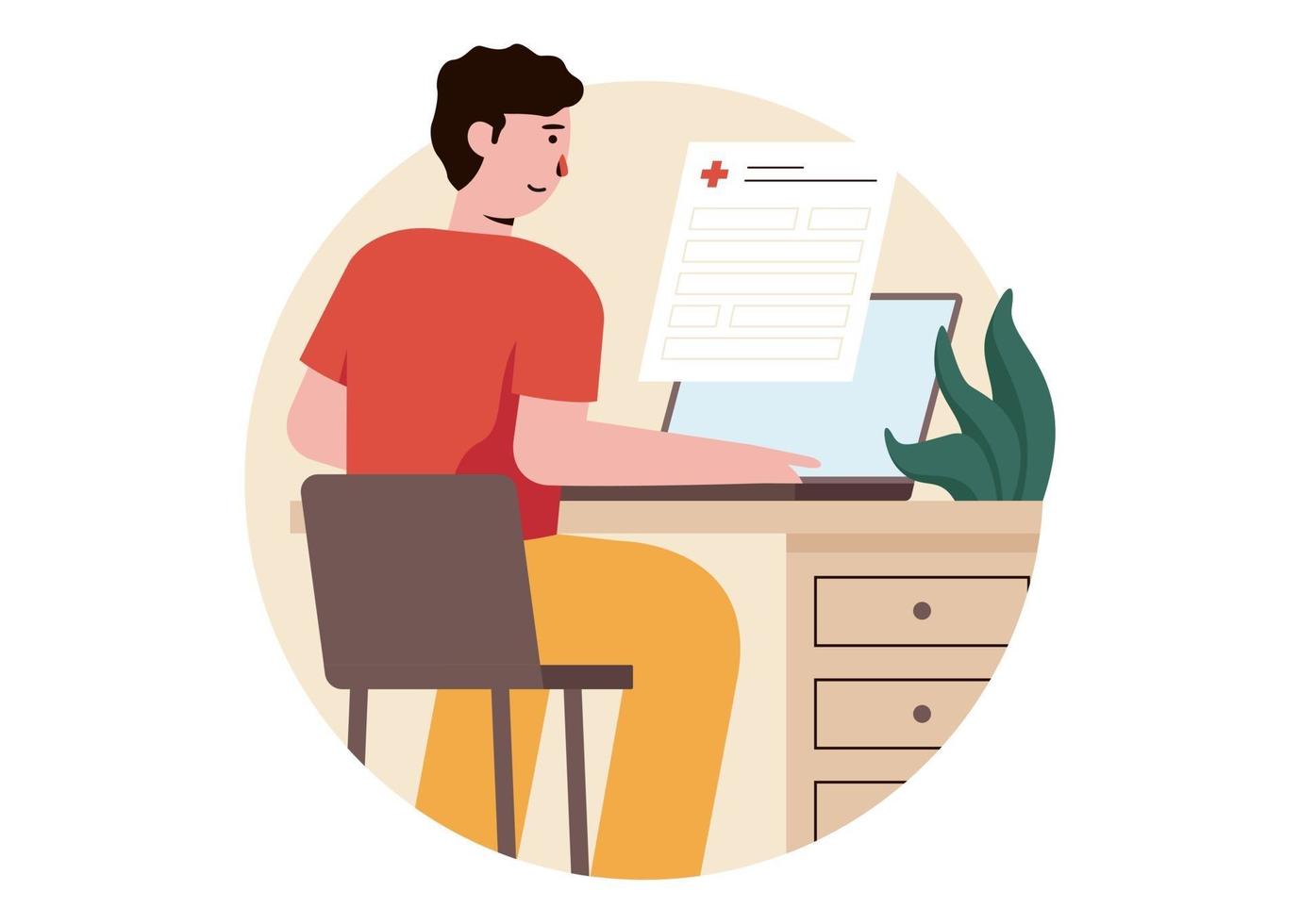 Patient Registration Vector Illustration