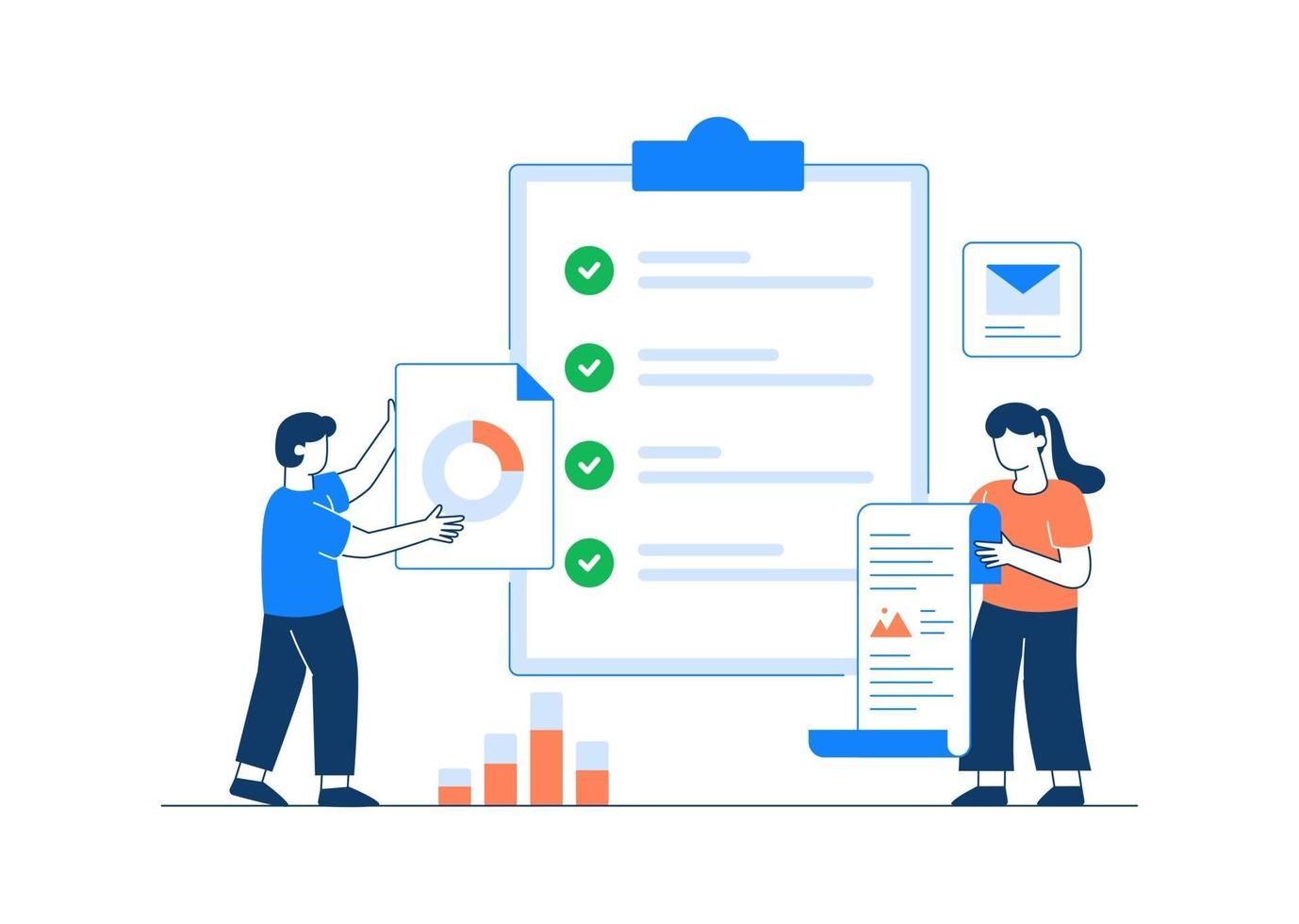 Progress Report Vector Illustration 2744945 Vector Art at Vecteezy