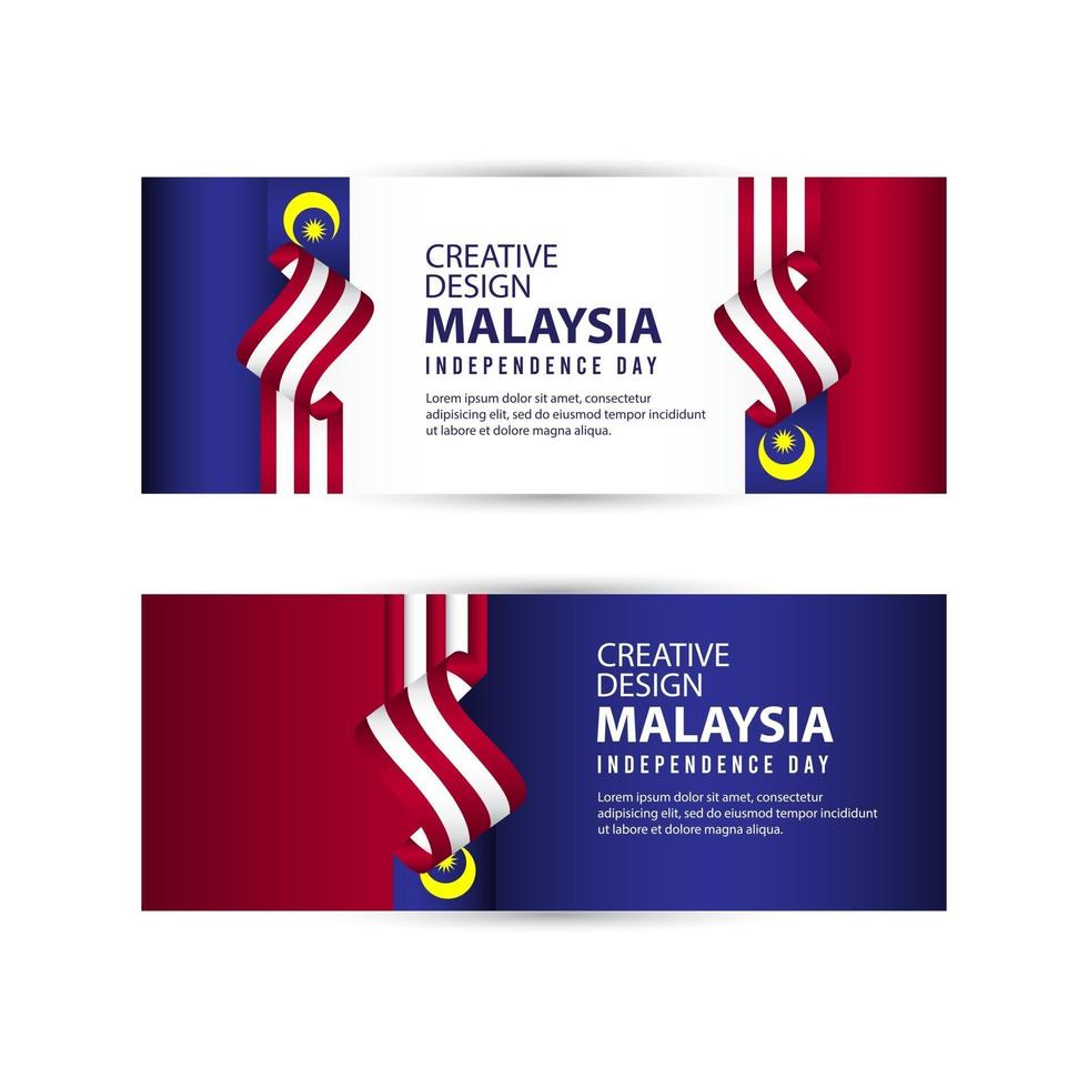 Malaysia Independence Day Celebration Creative Design Illustration Vector Template