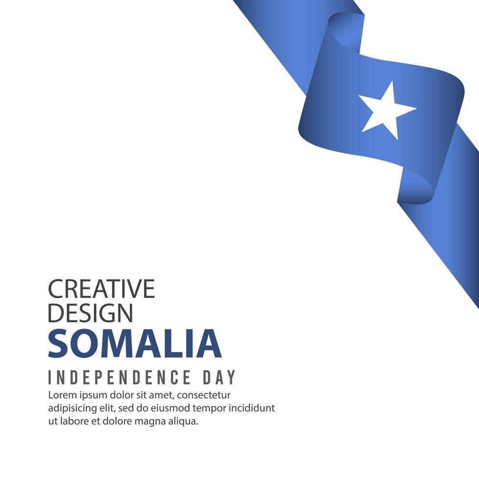 Plantilla de vector de ilustración de diseño creativo de celebración del día de la independencia de Somalia